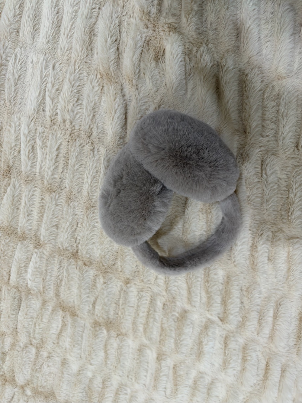 DARK BROWN FLUFFY FOLDABLE EAR MUFFS